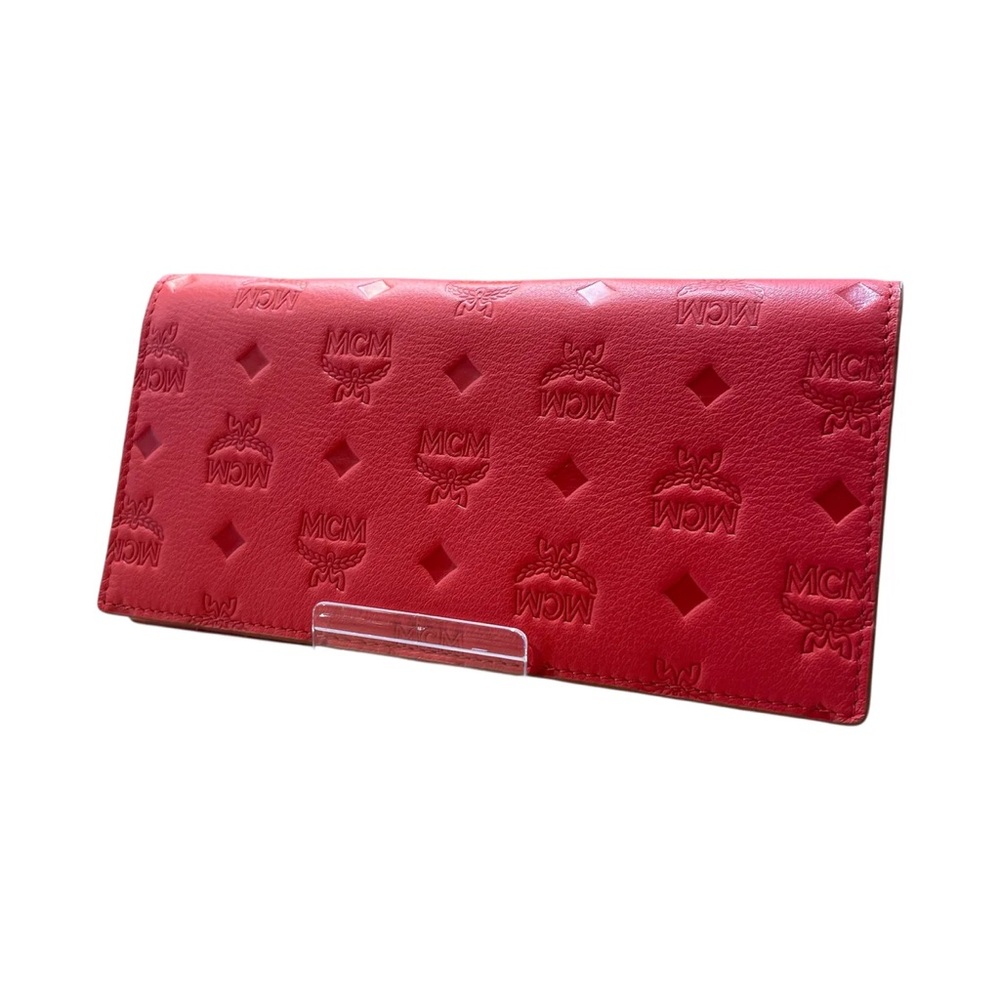 Authentic Mcm Embossed Monogram Leather Continent… - image 2